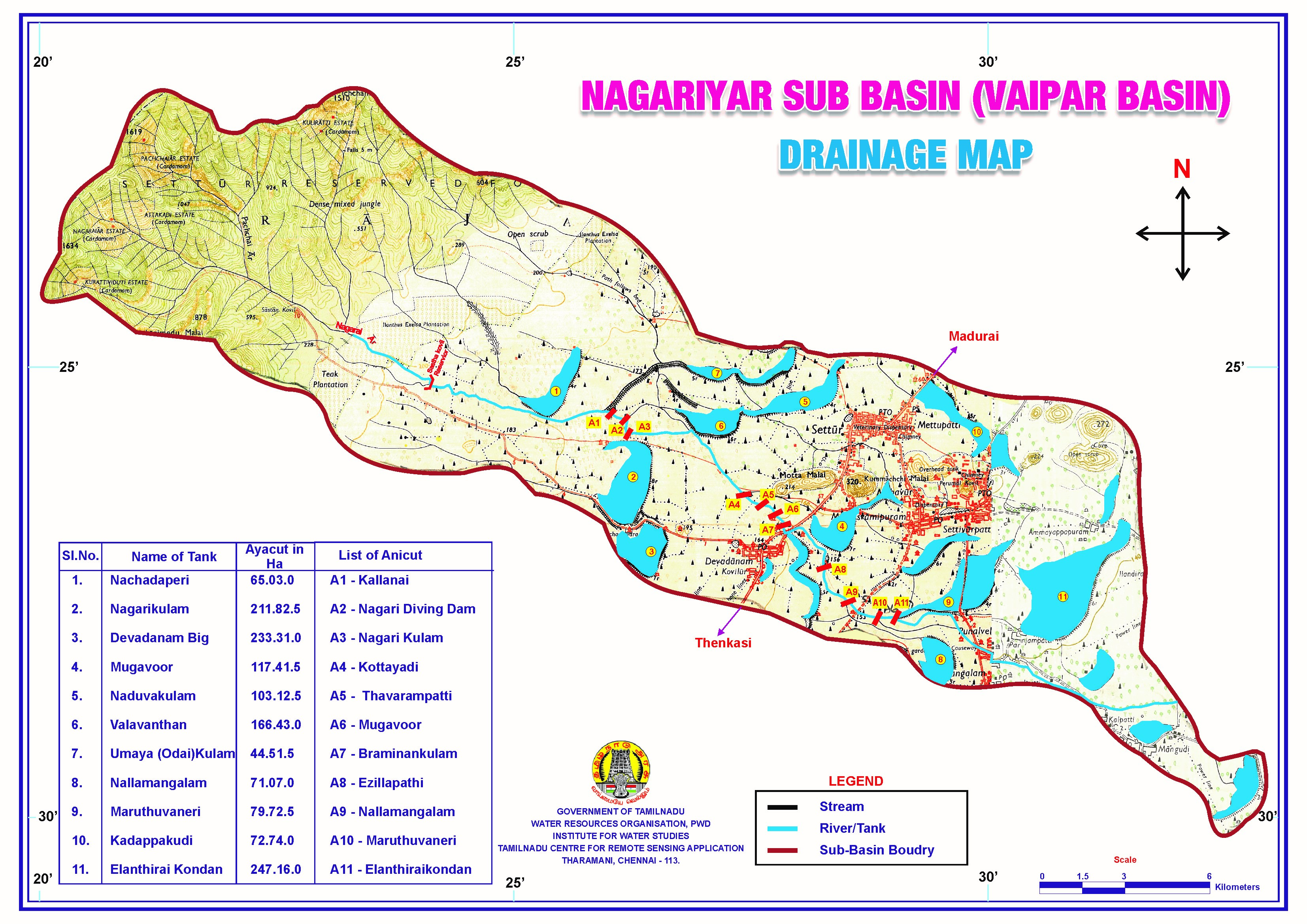 Area Nagaraiyar Drainage